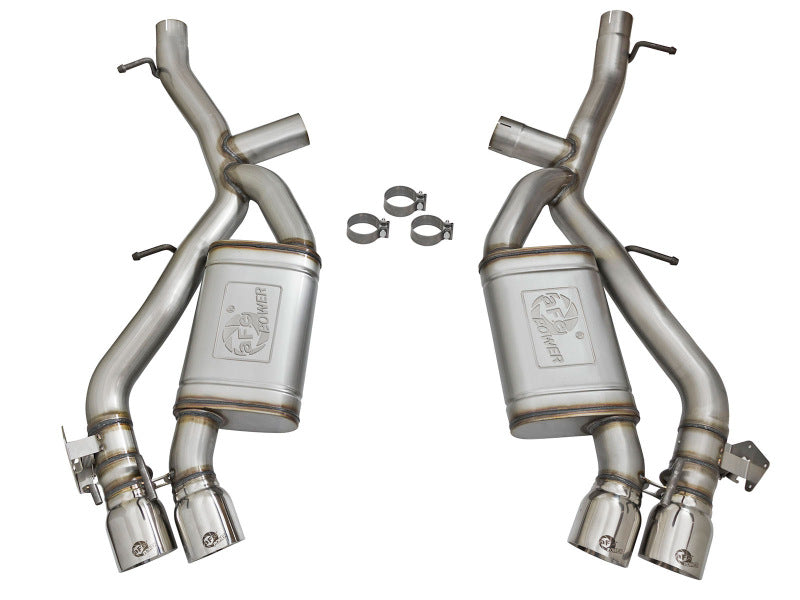 Load image into Gallery viewer, aFe MACHForce XP 3in 304 SS Axle-Back Dual Exhaust (NPP) w/ Polished Tips 16-17 Camaro SS V8-6.2L
