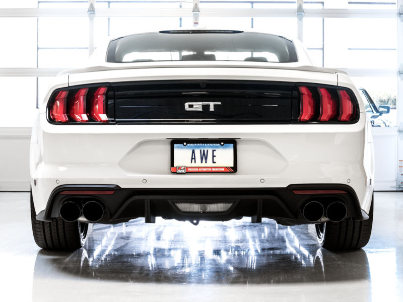 Load image into Gallery viewer, AWE Tuning 2018+ Ford Mustang GT (S550) Cat-Back Exhaust - Touring Edition (Quad Diamond Black Tips)
