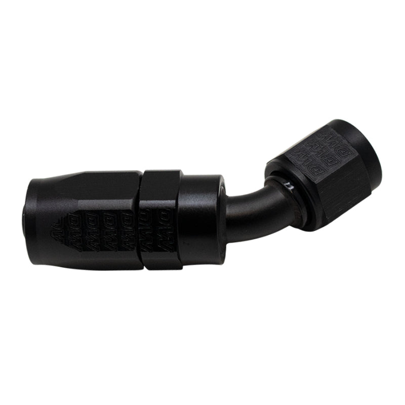 Load image into Gallery viewer, DeatschWerks 6AN Female Swivel 45-Degree Hose End CPE - Anodized Matte Black
