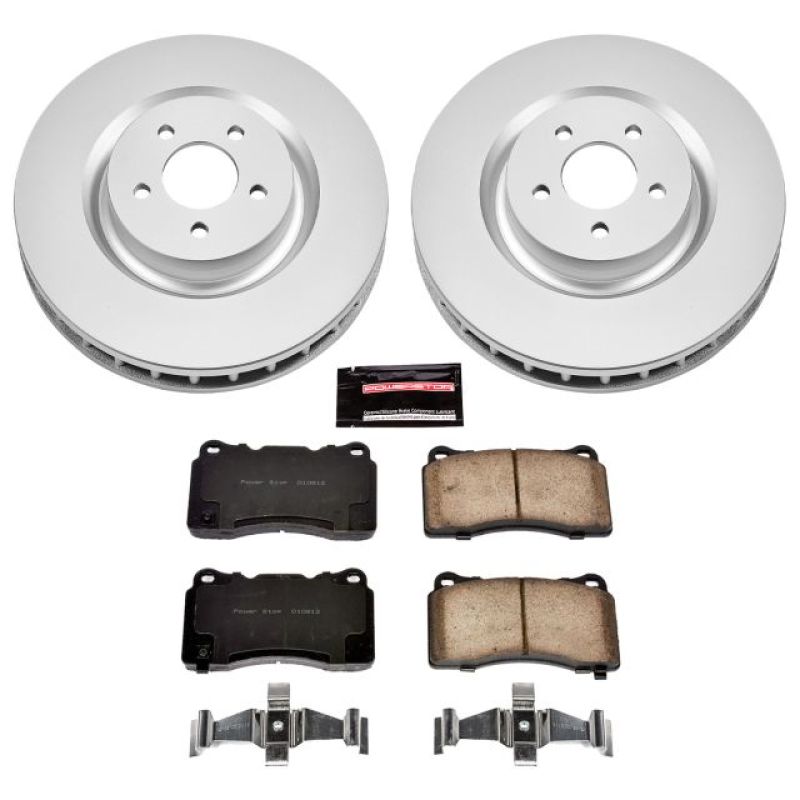 Load image into Gallery viewer, Power Stop 07-14 Ford Mustang Front Z17 Evolution Geomet Coated Brake Kit
