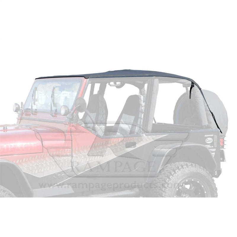 Load image into Gallery viewer, Rampage 1992-1995 Jeep Wrangler(YJ) Frameless Soft Top Kit - Black Diamond
