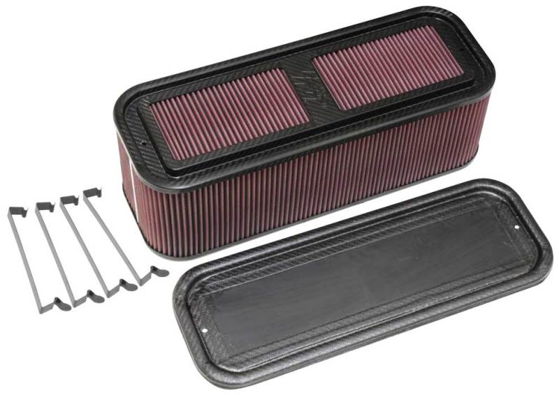Load image into Gallery viewer, K&amp;N Custom Racing Assembly 19in x 6.5in Carbon Fiber Air Filter
