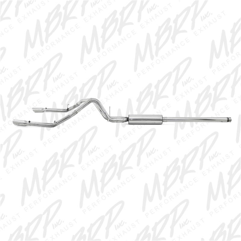 Load image into Gallery viewer, MBRP 14 Chevy/GMC 1500 Silverado/Sierra 4.3L V6/5.3L V8 Dual Split Rear T409 3in Cat Back Exhaust
