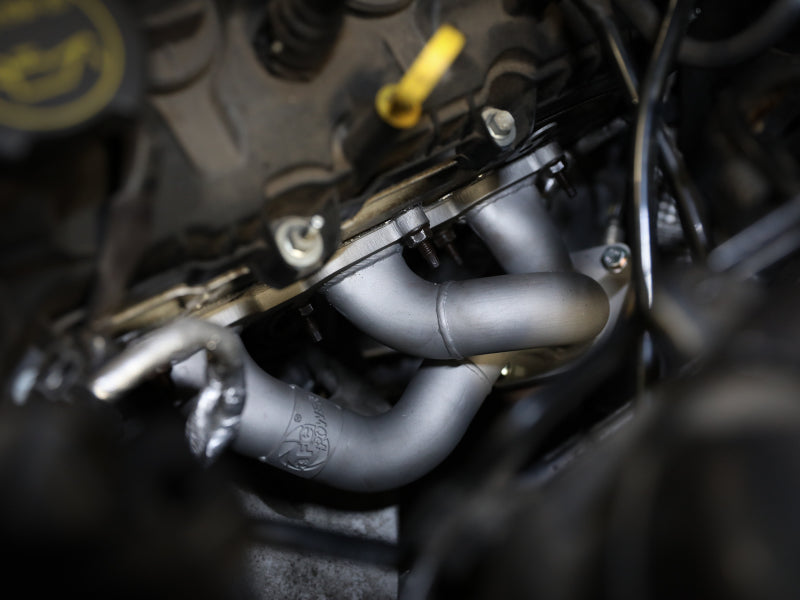 Load image into Gallery viewer, aFe Twisted Steel Shorty Header 11-17 Ford Mustang V6-3.7L - Titanium Coat Finish
