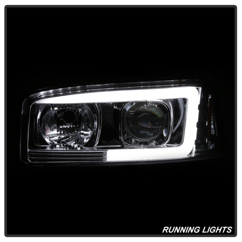 Load image into Gallery viewer, Spyder GMC Sierra 1500/2500/3500 99-06 V2 Projector Headlights - DRL - Chrome PRO-YD-CDE00V2-LB-C
