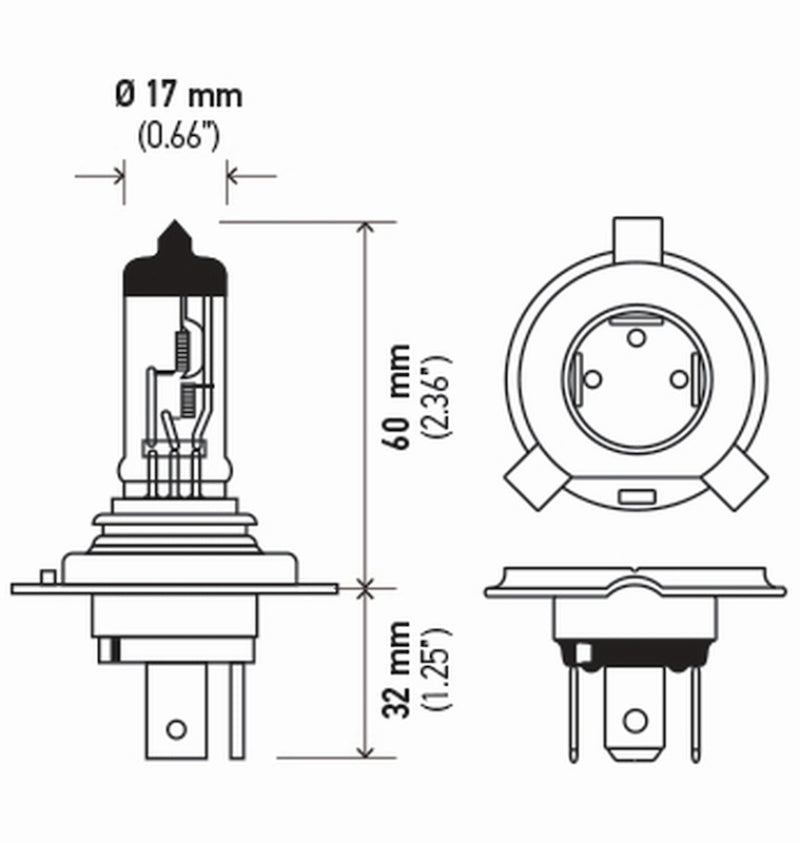 Load image into Gallery viewer, Hella Bulb H4 12V 60/55W P43T T4625 Sb
