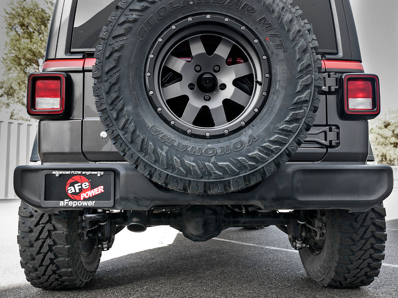 Load image into Gallery viewer, aFe MACH Force-Xp Axle-Back Hi-Tuck Exhaust System w/Black Tip 18-19 Jeep Wrangler (JL) V6 3.6L
