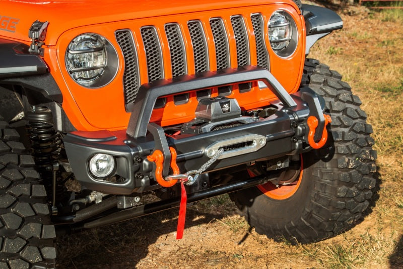 Load image into Gallery viewer, Rugged Ridge 18-22 Jeep Wrangler JL/JT Grille Arcus Front Bumper Stamped Steel Overrider Bar

