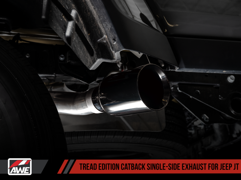 Load image into Gallery viewer, AWE Tuning 2020+ Jeep Gladiator 3.6L Trail-to-Tread (Dual Exhaust) Conversion Kit w/Diamond Blk Tips
