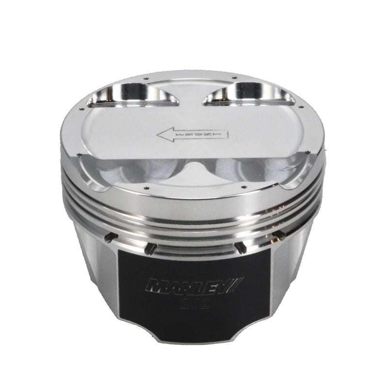 Load image into Gallery viewer, Manley Toyota 2JZGTE 94mm Stroke 86.75mm Bore -6cc Dish 10:1 CR Turbo Tuff Piston Set w/ Rings
