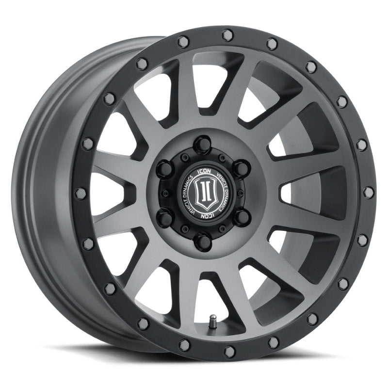 Load image into Gallery viewer, ICON Compression 18x9 5x5 -12mm Offset 4.5in BS Titanium Wheel
