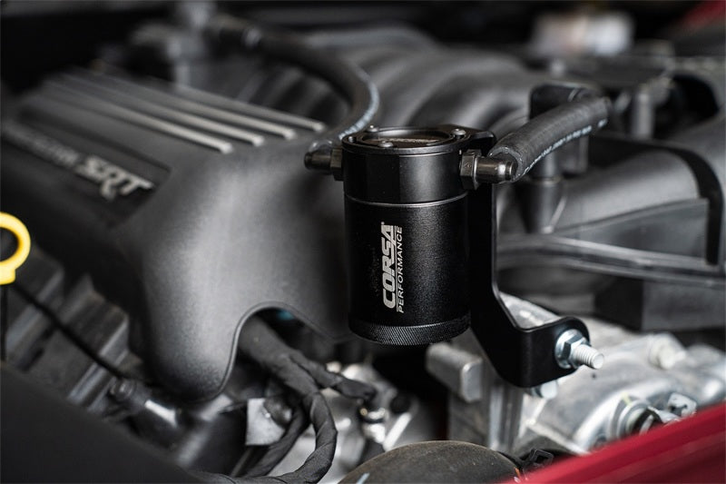 Load image into Gallery viewer, Corsa2011-2023 Dodge Challenger/Charger 2018-2023 Dodge Durango 6.4L Aluminum Oil Catch Can
