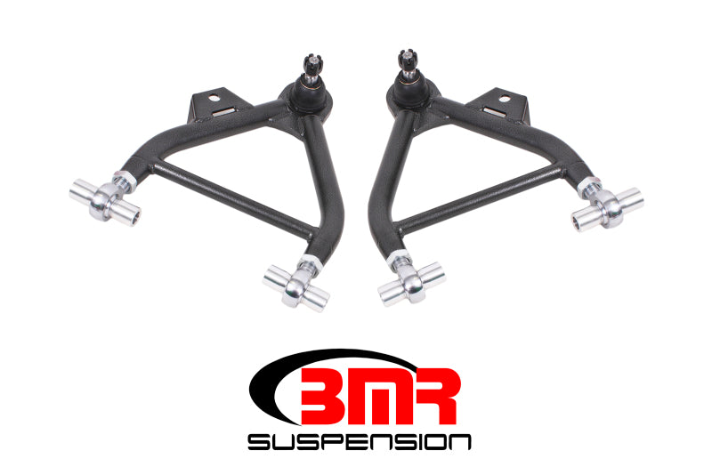 Load image into Gallery viewer, BMR 79-93 Mustang Lower A-Arms (Coilover Only) w/ Adj. Rod End Tall Ball Joint - Black Hammertone
