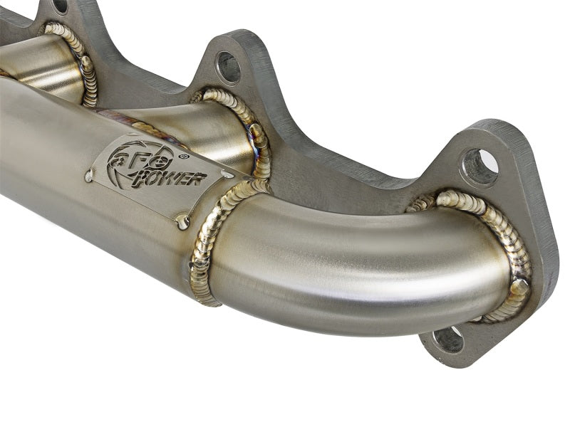 Load image into Gallery viewer, aFe Twisted Steel Header Turbo Manifold (T4) 98.5-02 Dodge Diesel Trucks L6 5.9L (td)
