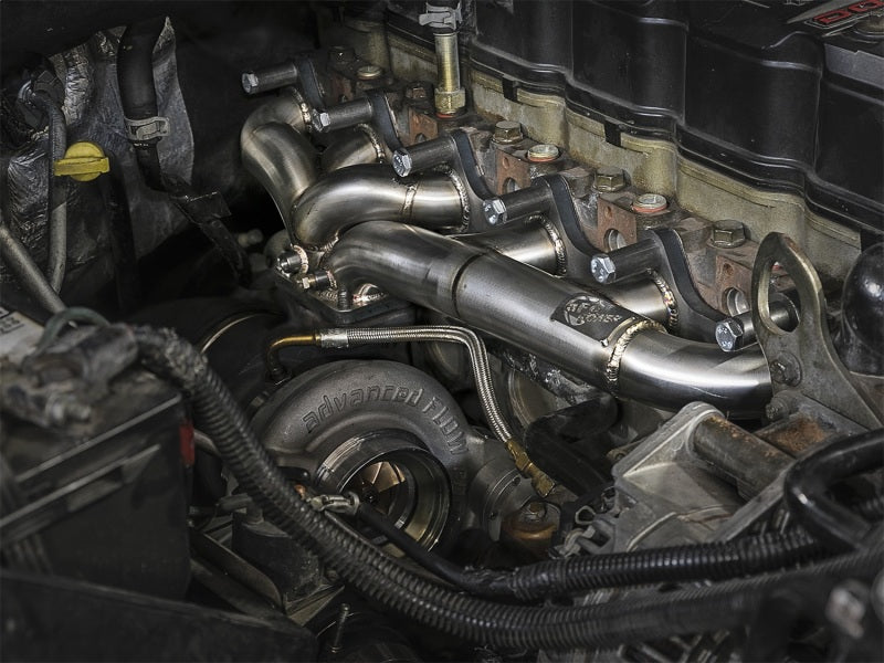 Load image into Gallery viewer, aFe Twisted Steel Header w/ Turbo Manifold 03-07 Dodge Diesel L6-5.9L
