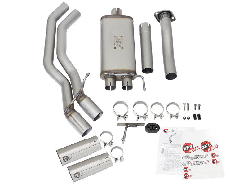 Load image into Gallery viewer, aFe Rebel Exhausts 3in SS Cat-Back 15-16 Ford F-150 EcoBoost V6 2.7/3.5L V8 5.0L w/ Polished Tips
