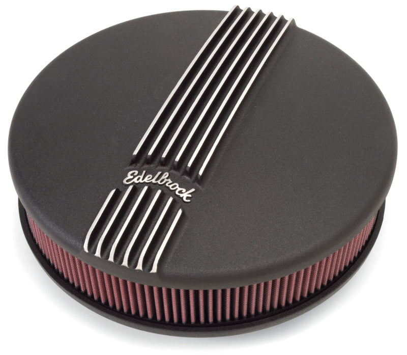 Load image into Gallery viewer, Edelbrock Air Cleaner Classic Series Round Aluminum Top Cloth Element 14In Dia X 3 9In Black
