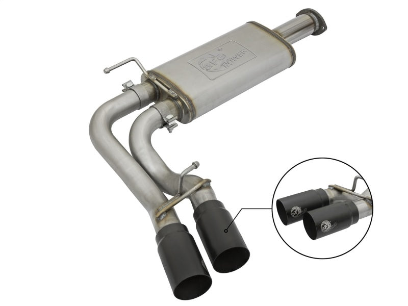 Load image into Gallery viewer, aFe Rebel Exhausts Cat-Back SS 16 Toyota Tacoma V6-3.5L w/ Black Tips
