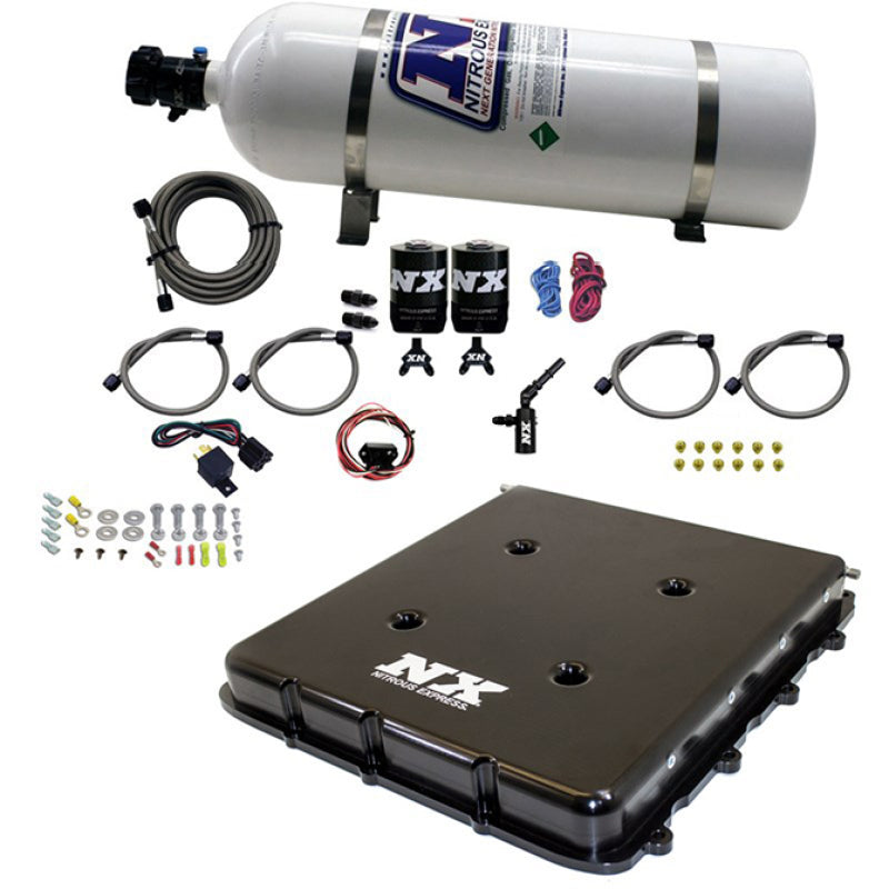 Load image into Gallery viewer, Nitrous Express Nitrous Kit w/Billet LT4 Supercharger Lid w/15lb Bottle
