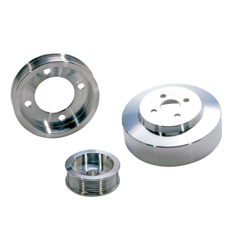 Load image into Gallery viewer, BBK 94-95 Mustang 5.0 Underdrive Pulley Kit - Lightweight CNC Billet Aluminum (3pc)
