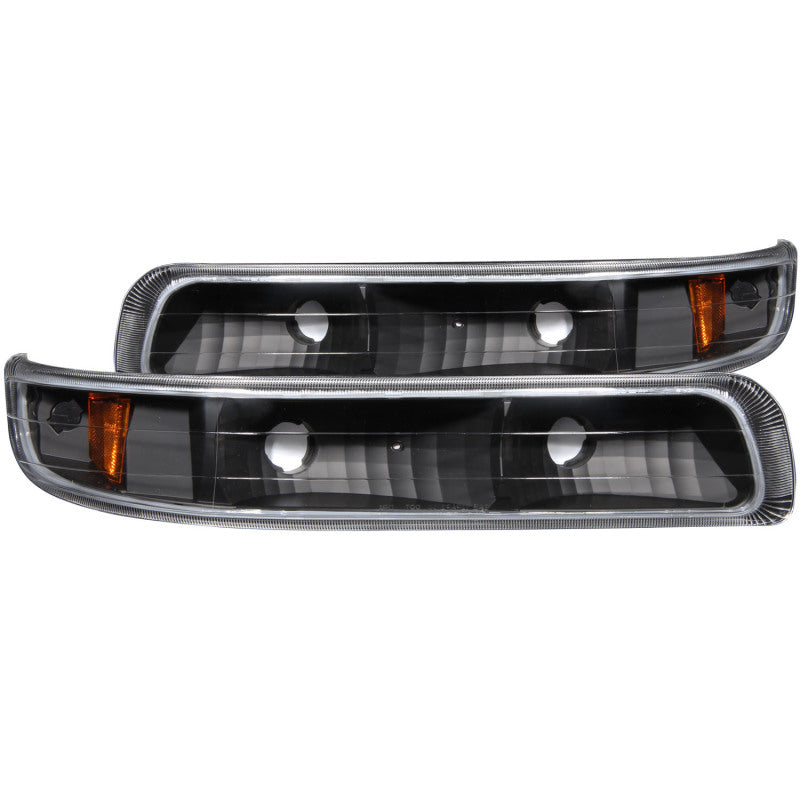 Load image into Gallery viewer, ANZO 1999-2002 Chevrolet Silverado 1500 Euro Parking Lights Black w/ Amber Reflector
