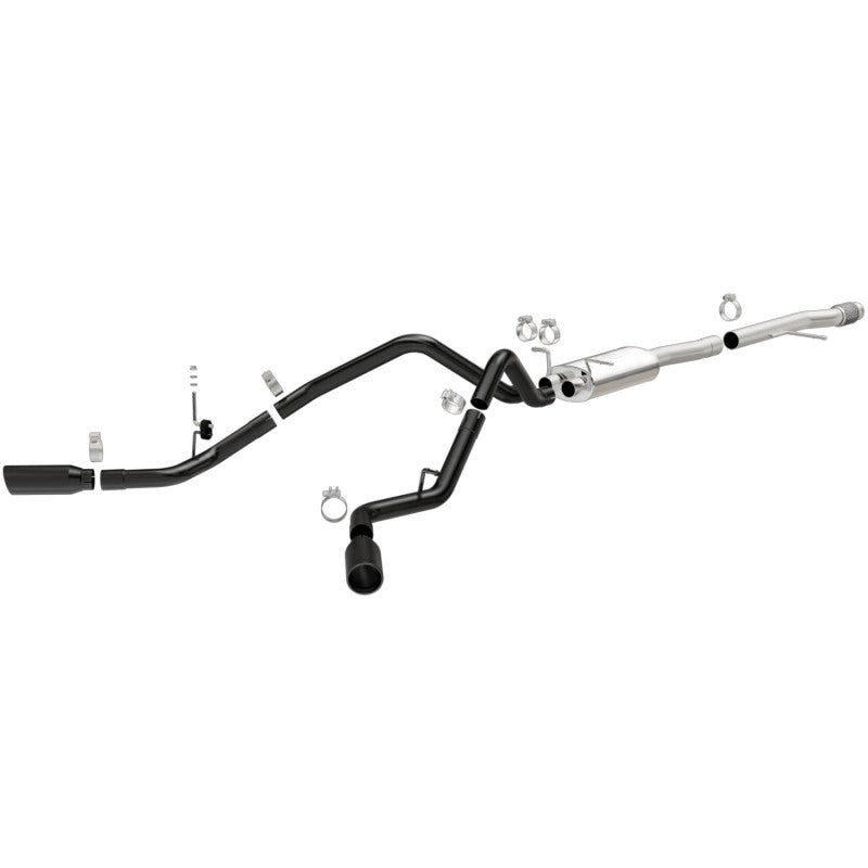 Load image into Gallery viewer, MagnaFlow SYS Cat-Back 3.5in Black Dual Split Rear Tips 14-15 Chevy Silverado/GMC Sierra 4.3L-5.3L
