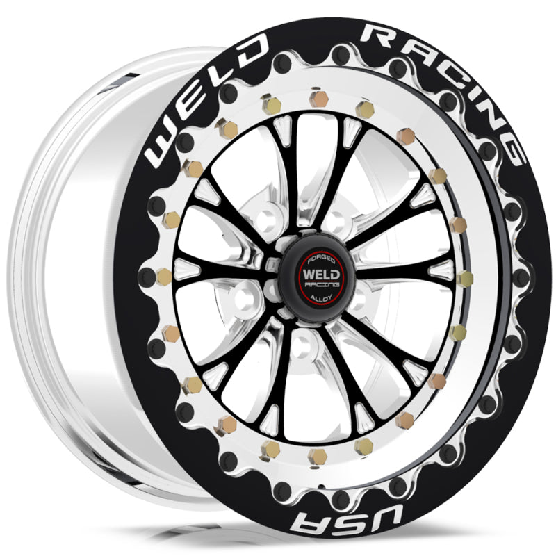 Load image into Gallery viewer, Weld Vitesse 15x15 / 5x4.5 BP / 7.5in. BS Black Wheel - Black Single Beadlock MT
