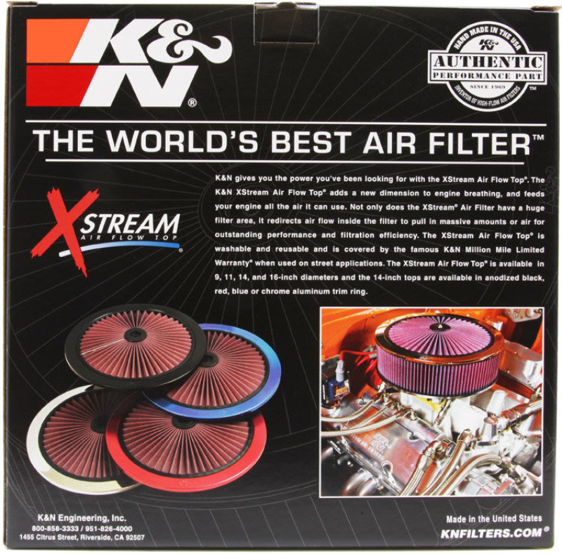 Load image into Gallery viewer, K&amp;N X-Stream Top Filter X-Stream 14in OD - Red
