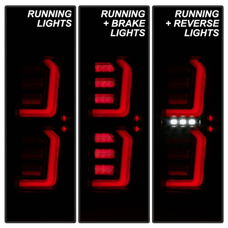 Load image into Gallery viewer, Spyder GMC Sierra 19-20 Incandescent Bulb Model Only LED Tail Lights-Black Smoke ALT-YD-GS19-LED-BSM
