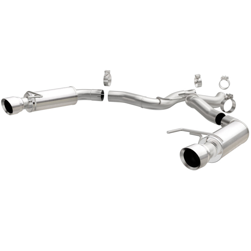 Load image into Gallery viewer, MagnaFlow Axle Back, SS, 3in, Competition, Dual Split Polished 4.5in Tip 2015 Ford Mustang GT V8 5.0
