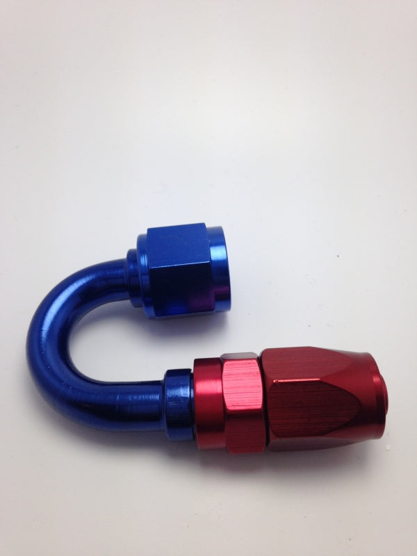 Load image into Gallery viewer, Fragola -10AN x 180 Degree Pro-Flow Hose End - Blue/Red
