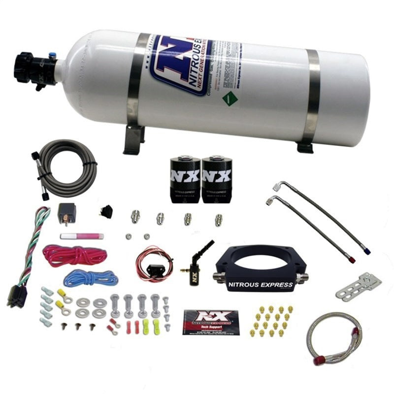 Load image into Gallery viewer, Nitrous Express 2014+ GM 6.2L Truck Nitrous Plate Kit (35-300HP) w/15lb Bottle

