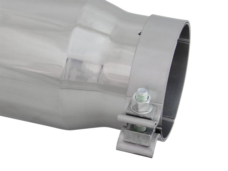 Load image into Gallery viewer, aFe Diesel Exhaust Tip Bolt On Polished 4in Inlet x 5in Outlet x 15in
