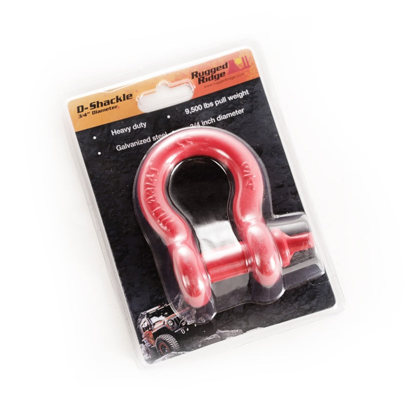 Load image into Gallery viewer, Rugged Ridge Red 9500lb 3/4in D-Ring
