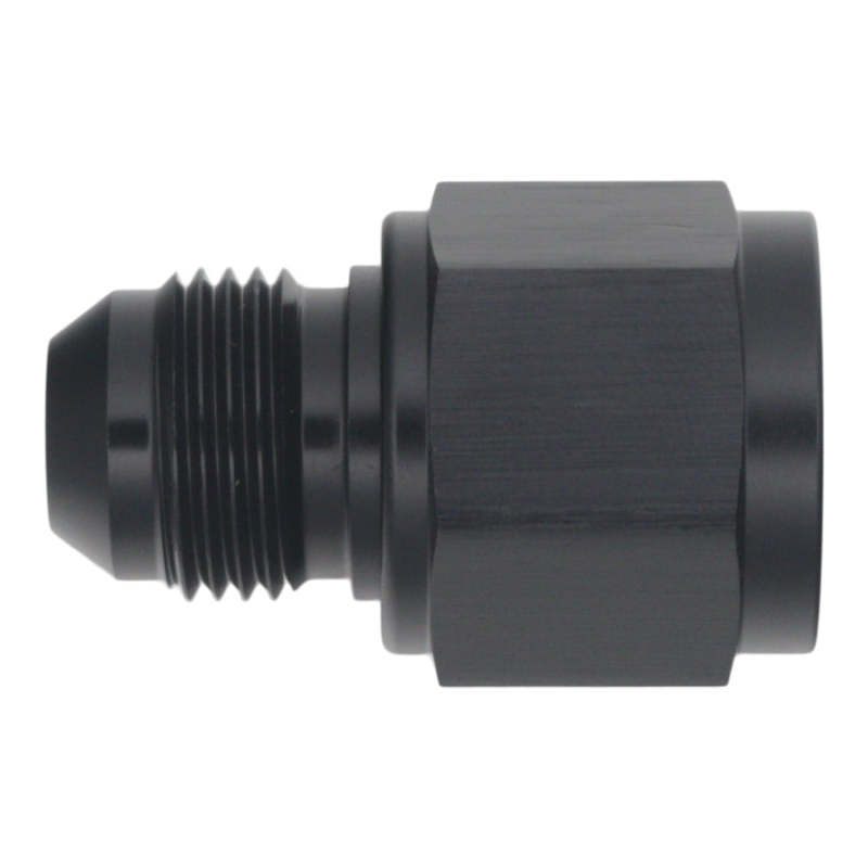 Load image into Gallery viewer, DeatschWerks 10AN Female Flare to 8AN Male Flare Reducer - Anodized Matte Black
