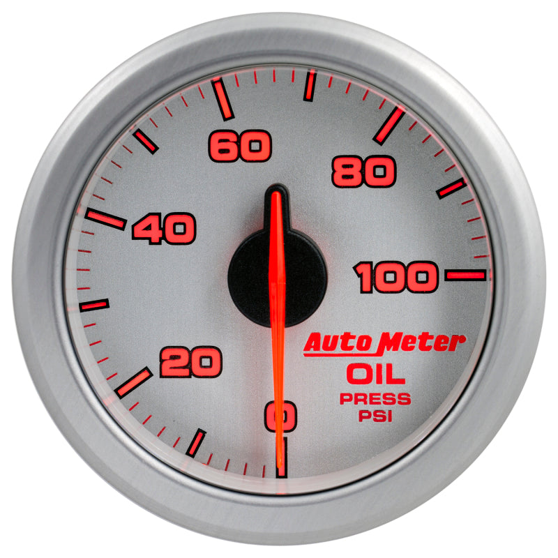 Load image into Gallery viewer, Autometer Airdrive 2-1/6in Oil Pressure Gauge 0-100 PSI - Silver
