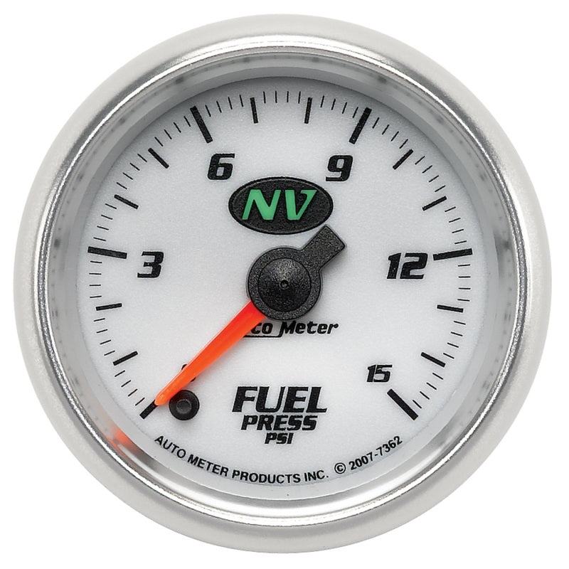 Load image into Gallery viewer, AutoMeter Gauge Fuel Pressure 2-1/16in. 15PSI Digital Stepper Motor NV
