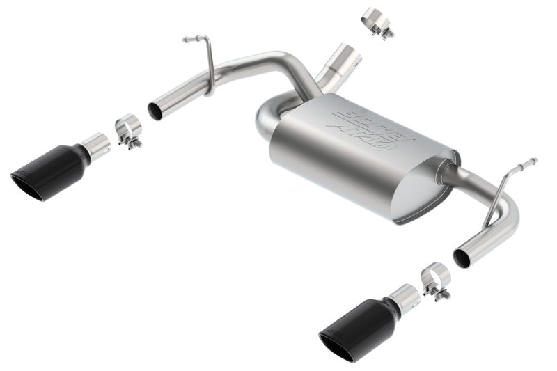 Load image into Gallery viewer, Borla 12-14 Jeep Wrangler JK 2/4Dr Rr Section ATAK Single Square Rlld Angle-Cut Black Chrome Exhaust
