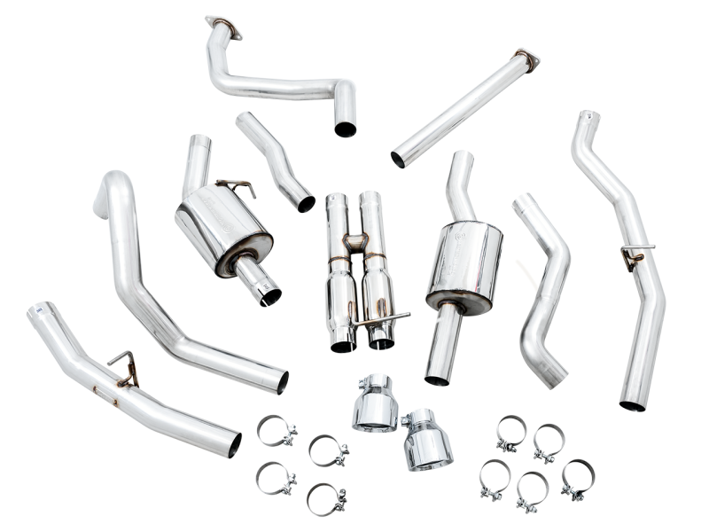 Load image into Gallery viewer, AWE Tuning 2021 RAM 1500 TRX 0FG Cat-Back Exhaust - Chrome Silver Tips
