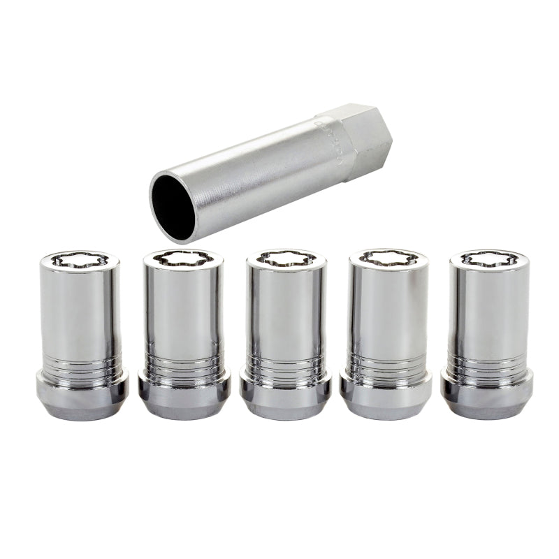 Load image into Gallery viewer, McGard Wheel Lock Nut Set - 5pk. (Cone Seat Tuner) M14X1.5 / 22mm Hex / 1.648in OAL - Chrome
