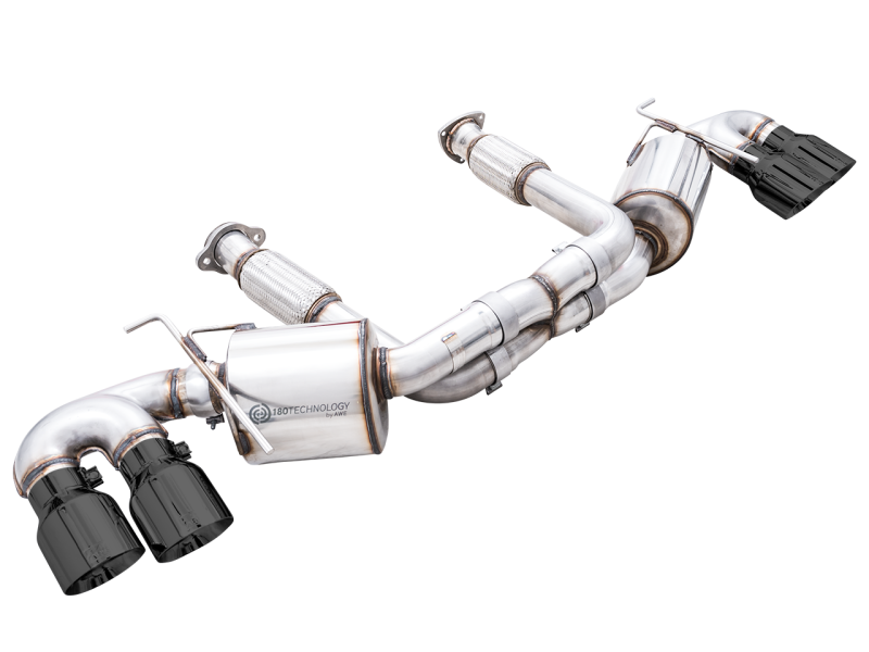 Load image into Gallery viewer, AWE Tuning 2020 Chevrolet Corvette (C8) Touring Edition Exhaust - Quad Diamond Black Tips
