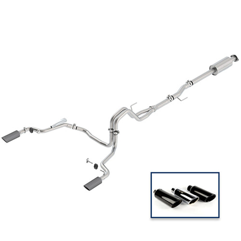 Load image into Gallery viewer, Ford Racing 15-18 F-150 5.0L Cat-Back Extreme Exhaust System Rear Exit w/ Carbon Fiber Tips
