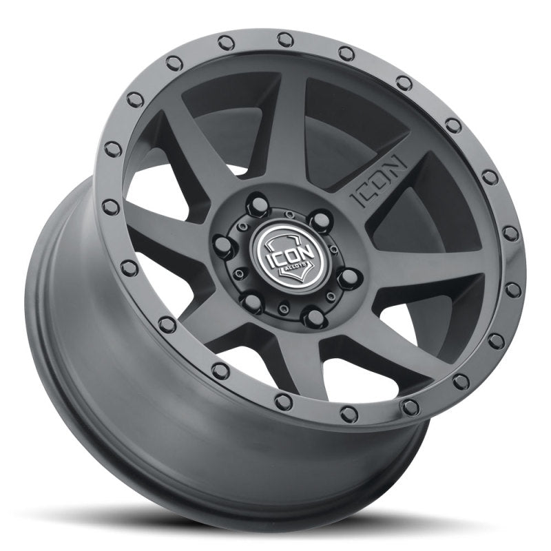 Load image into Gallery viewer, ICON Rebound 17x8.5 5x150 25mm Offset 5.75in BS 110.1mm Bore Double Black Wheel
