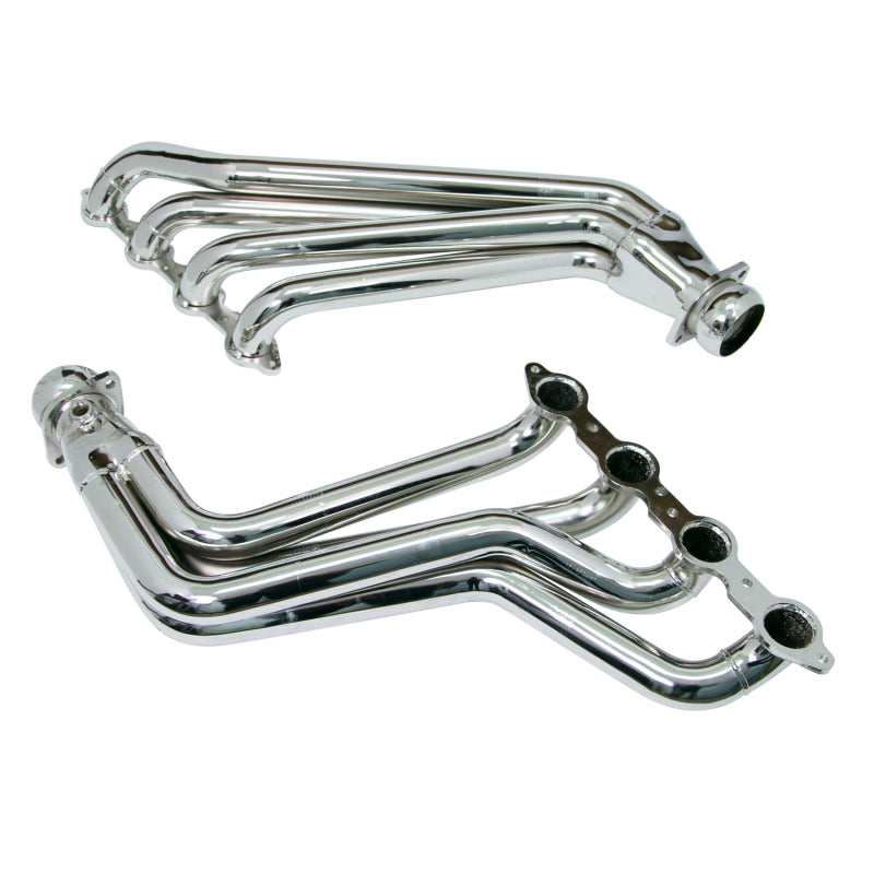 Load image into Gallery viewer, BBK 10-15 Camaro LS3 L99 Long Tube Exhaust Headers With Converters - 1-3/4 Chrome
