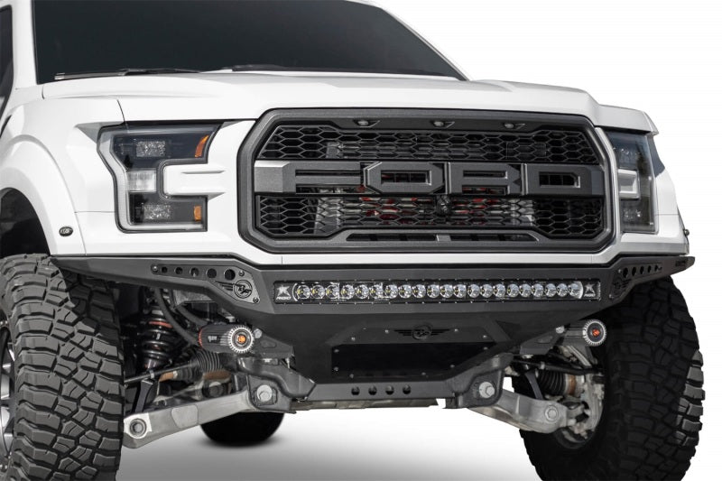 Load image into Gallery viewer, Addictive Desert Designs 17-20 Ford F-150 Raptor Rock Fighter Frame Cut Front Bumper
