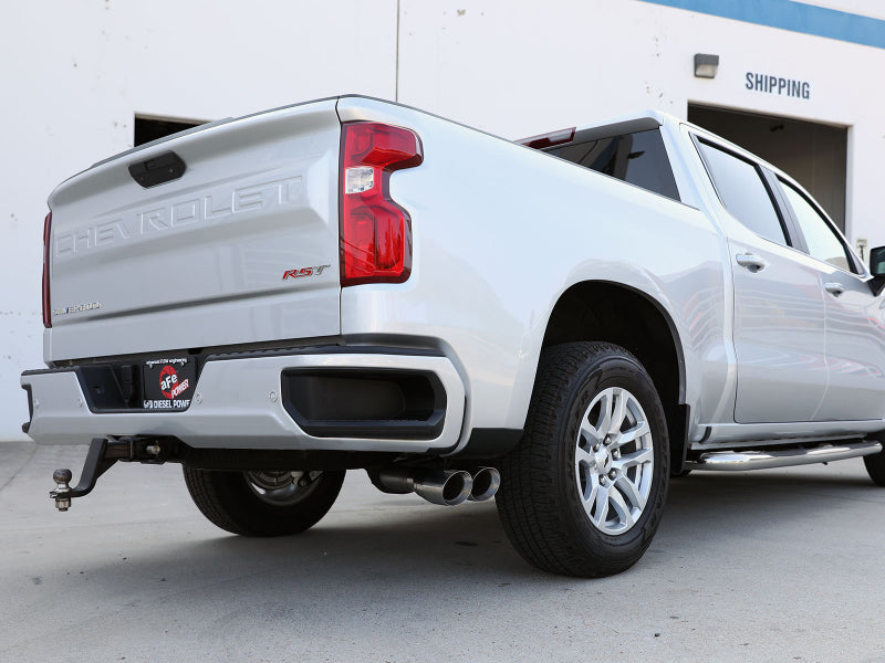 Load image into Gallery viewer, aFe Rebel XD Series 3in 304SS DPF-Back 20-21 GM Trucks L6-3.0L (td) LM2 - Dual Polished Tip
