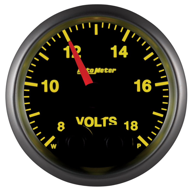 Load image into Gallery viewer, Autometer Elite 52.4mm Peak &amp; Warn w/ Electronic Control 8-18 Volt Voltmeter
