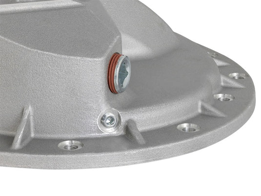aFe Front Differential Cover (Raw; Street Series); Dodge Diesel Trucks 03-12 L6-5.9/6.7L (td)