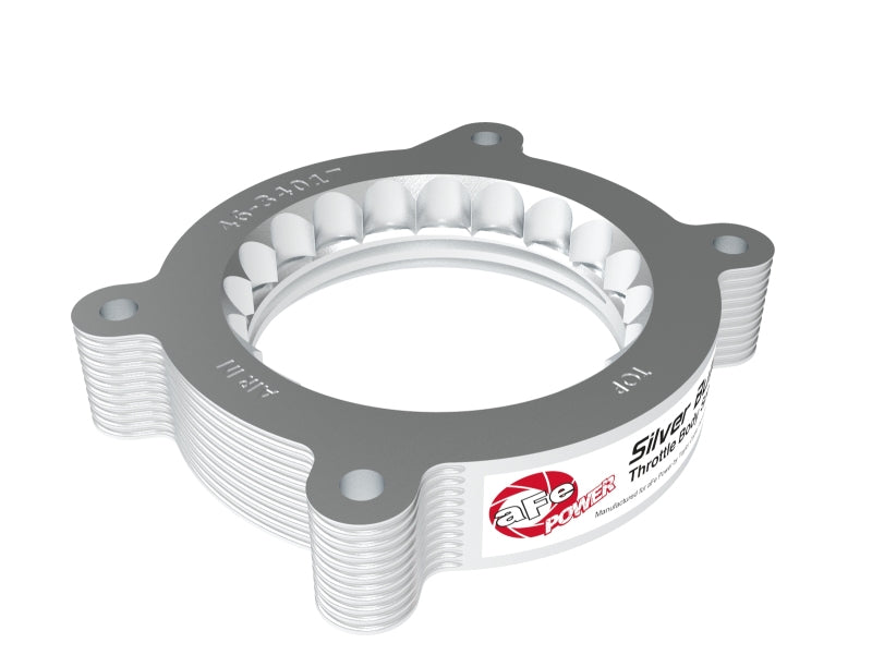 Load image into Gallery viewer, aFe 2020 Vette C8 Silver Bullet Aluminum Throttle Body Spacer Works w/ Factory Intake Only - Silver
