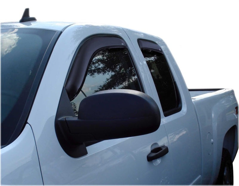 Load image into Gallery viewer, AVS 07-13 Chevy Silverado 1500 Ext. Cab Ventvisor Front &amp; Rear Window Deflectors 4pc - Smoke
